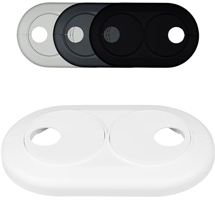 FUX Dubbel värmerör ros, röravstånd variabel, håldiameter: 15 mm - 28 mm, rörskydd, beklädnad, radiatorrosetter, skydd värmerör (18 mm, vit RAL 9016)