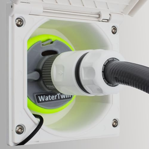 Tec4Camp® WATERTWIN 3-Pin D:68/78 | Adapter für Wassereinfüllstutzen | Gardena kompatibler Tankdeckel Befülladapter | Wasserhahn Anschluss Wohnmobil Wohnwagen Camping Van