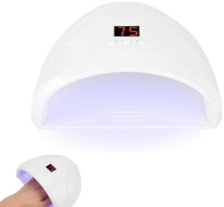 36W LED UV Gel Nagellack Trockner Lampe mit 12 Lichtperlen, Professionelle Nagelhärtungsmaschine für Maniküre, Schnell Trocknender Nageltrockner für Gel und Normale Lacke (Weiß)
