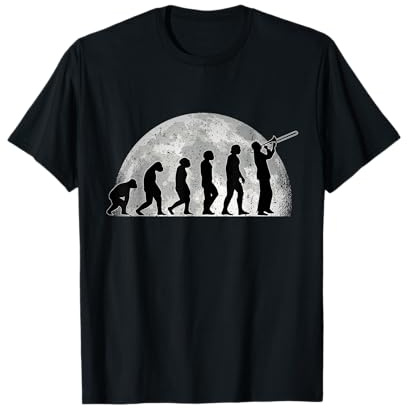 Posaune Evolution Mond Posaunenspieler Posaunist T-Shirt