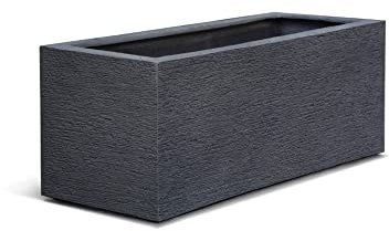 ESCHBACH® Pflanzkübel Box 80 Nero Anthrazit Rechteckig * 80 x 30 x 30 cm * 10 Jahre Garantie