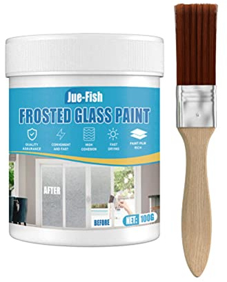 Ausla Milchglasfarbe, Frosted Glass Paint Fensterglas Sprühfarbe, für frostige Effekte, matt, 100ml Kapazität, für Badezimmer, Schlafzimmer, Büro (Fotofarbe)