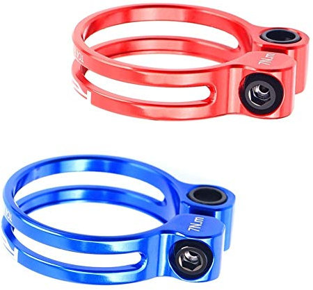 GBZIJIE Sattelklemme,Sattelkloben Quick Release 31.8mm 34.9mm Aluminum Alloy Straßen-Gebirgsfahrrad-Fahrrad-Sattelstütze Sattleklemme Halsband mit Titan Bolt(34.9mm Black)