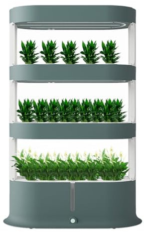 Hydroponic Herb Garden Kit with Remote Control LED Grow Light Indoor Aquaponics System for Herbs Fruits Vegetables Nursery Pots Included