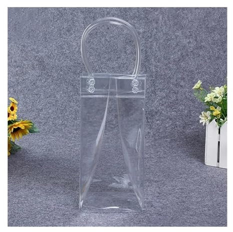 VNSMM Drinks Cooler Anti-leakage Ice Bag Transparent Refrigerated Champagne Red Wine Bottle Whisky Portable Ice Bags Ice Wine Bags Wine Cooler(2PCS)