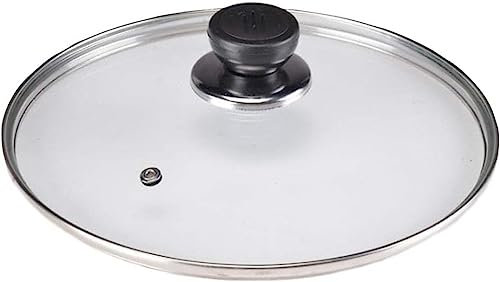 Pfanndeckel, Pfannendeckel gehärtetes Glas Pfanne Deckel Pfanne Dampfgarer Schutz Haushalt transparent Topfdeckel Ersatz Topfdeckel – 12 cm