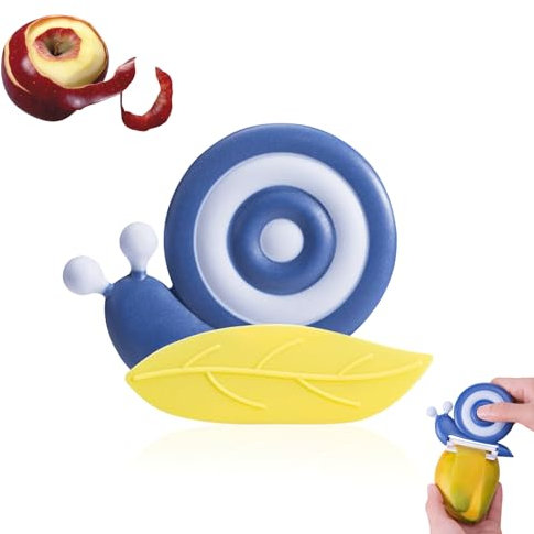 Kinder Sparschäler, Schnecke Keramik Schälmesser mit Nicht Rutschem Griff, Kartoffelschäler, Obstschäler Universalschäler, Spargelschäler, Tragbarer Gemüseschäler, Kinderschäler für ab 3 jahre