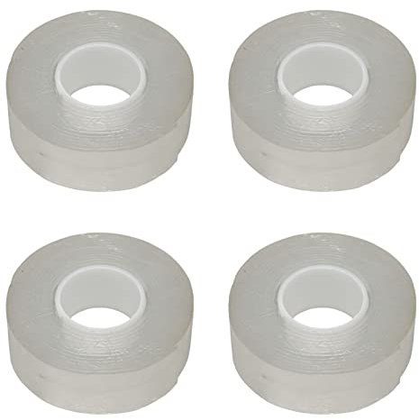 DIRBAK Nastro di montaggio a doppio lato ducilità forte ducilità riutilizzabile nastro adesivo tagliabile trasparente per poster cornici di immagini decorazione 'auto 4 rotoli 9,8 piedi