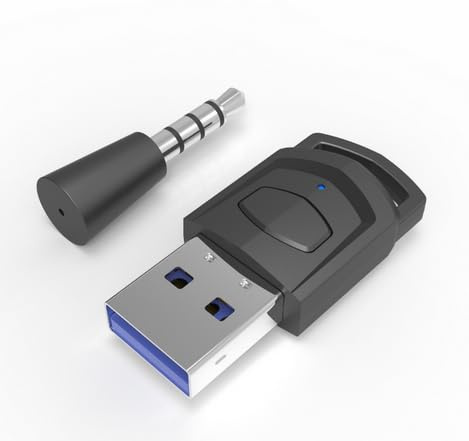 GOZAR Trasmettitore audio Bluetooth, adattatore per PC, ricevitore per cuffie wireless, compatibile con PS5/PS4/PC