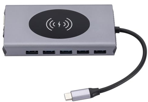 Docking Station,13-In-1 Hub, Multiple Port Splitter, Type C Dock Station
