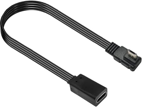 Hkfgdjdl Câble adaptateur plat USB C femelle vers micro USB mâle 10 W charge 480 Mbps transfert de données 10 cm 20 cm option flexible
