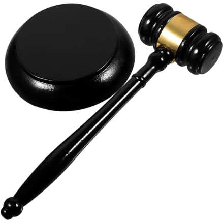CIYODO Wooden Judge Gavel with Black Hammer for Judges Auctioneers Lawyers Law Students for Meetings Courtrooms and Role Play