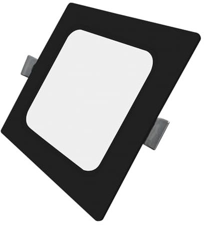 LUXULA 6 Stück LED Einbauleuchte eckig Schwarz 173x26mm 12W 1200lm, IP44 | CCT 2700K 4000K 6000K einstellbar, IP44 Einbaustrahler flach, LED Deckenstrahler 230V für Bad, Küche und Innenräume