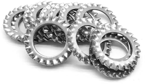 arandelas de seguridad dentadas, Junta dentada externa de acero inoxidable 304, 200/100/50/10 piezas, M3-M20(200pcs M4)