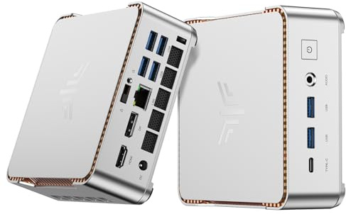 NiPoGi Pinova P2 Mini PC AMD Ryzen R2544(Meilleur Que 3500U/i3-10110U/R2514, jusqu'à 3,70 GHz, 4C/ 8T), 16 Go DDR4 512 Go M.2 SSD Mini Ordinateur de Bureau W-11 Pro, HDMI/DP/Type-C, Triple écran 4K