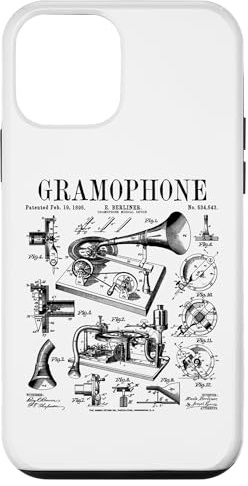 Custodia per iPhone 12 mini Grammofono Vinile Record Amante Musicista DJ Brevetto Vintage
