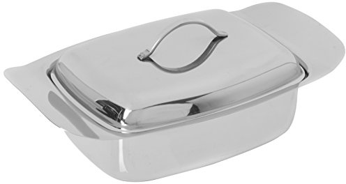 Genware nev-6003 Butterdose und Deckel, Edelstahl, 250 g, 0,5 Lb.