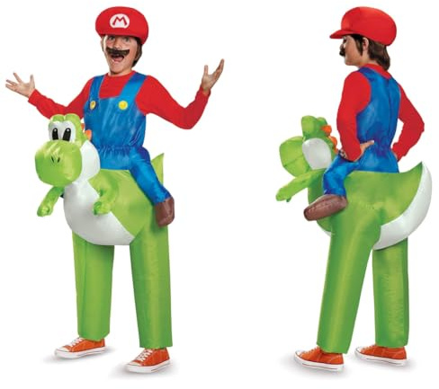 DISGUISE DIS85150CH Uppblåsbar Mario-kostym, barn, Yoshi