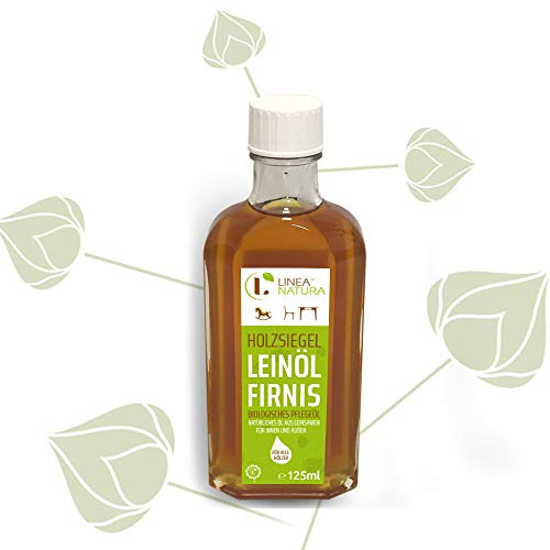 LINEA NATURA® - Leinöl-Firnis | Holzschutz Leinölfirnis | Holzsiegel | reines hochwertiges natürliches Öl (125 ml)