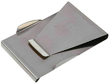 FA.WESSEL Geldscheinklammer Edelstahl mit Kreditkartenhalter. Edel und elegant für Männer mit Stil und Klasse | Geldklammer | Money Clip | Geldclip | Kartenhalter