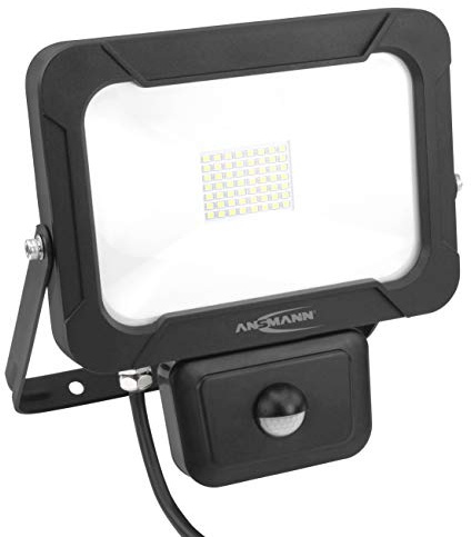 ANSMANN Wandstrahler mit Bewegungsmelder LED 30W – Strahler IP54 wetterfest & Temperaturbeständig mit dreiadriger Anschlussleitung 30cm, Außenleuchte 5000K Tageslichtweiß universell einsetzbar