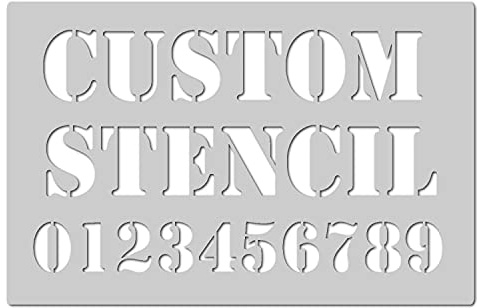 Eigener Schablone mit Schriftart Optionen - A3 Blatt Größe - Alle Buchstaben Sie Wollen Maßgeschneidert und - Wiederverwendbar Mylar - Ideal für Malen Jede Oberfläche …