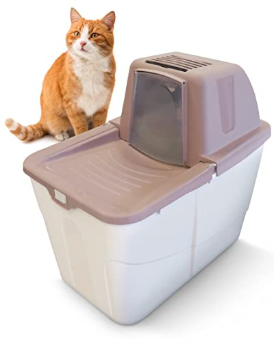 PETGARD Lettiera per gatti Sofia Close – wc con ingresso dall'alto – filtro – 58 x 39 x 56 cm – per gatti e bacche