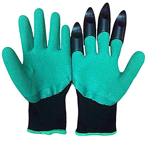 LATRAT 1 Paar Wasserdicht Gartenhandschuhe, langlebig stichsichere Safe Gartenarbeit Handschuhe, mit ABS-Kunststoff Krallen, für Haushalt und Garten Werkzeug