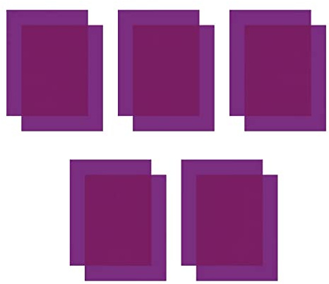 Colored Lighting Gel Filters, 10 Pcs Correction Gel Light Filter Transparent Color Overlays Film Plastic Sheets 8.5 x 11 Inch, for Film, Video, Photo, Stage (Purple)