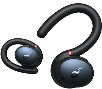 Soundcore by Anker Sport X10 Cuffie Bluetooth, Ganci Girevoli, Bassi Profondi, Impermeabile IPX7, resiste al sudore, 32 ore riproduzione, ricarica rapida, auricolari sportivi, palestra, corsa(Nero)