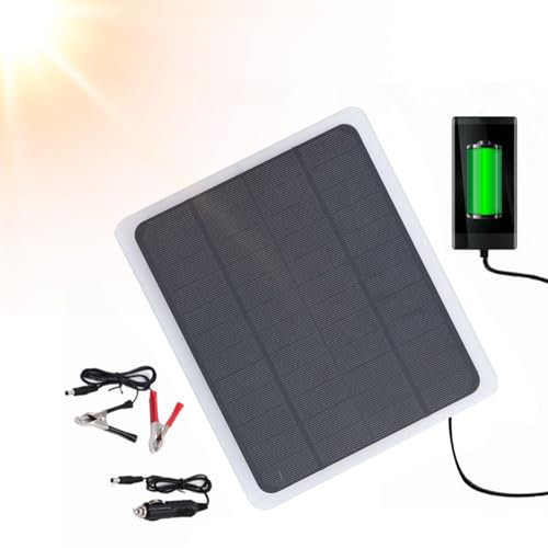 Ailao Solar Autobatterie Ladegerät, Solar Ladegerät Solarmodul-Set Monokristallin Autobatterie Ladegerät USB 20W 12V Solarmodul für Auto Boot Mobiltelefone