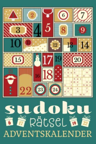 Sudoku Rätsel-Adventskalender: 24 Tage Adventskalender zum Knobeln | Mini Buchadventskalender im A6 Format – Originelles Geschenk oder als Inhalt zum ... für Jugendliche & Erwachsene (German Edition)