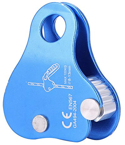 KIMISS Outdoor-Klettern Bergsteigen, Gear Aluminium Rope Grab Lock Seilgreifer Grigri Corda Protection Kits Blau