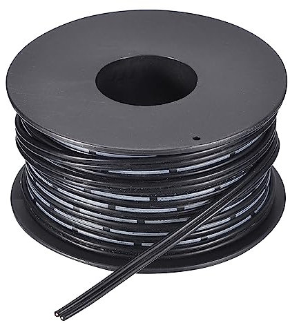 sourcing map 26AWG Silikon Schleife Kabel 2Pin 26 Gauge Flachkabel Flexibel Silikon Draht 15m/50ft Schwarz Gestrandet Verzinntes Kupfer Draht für Modell Flugzeug Modell Auto Elektrisch Gerät
