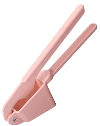 GOOHOCHY Garlic Press Multifunctional Alloy Mincer Crusher Efficient Hole Pattern Ergonomic Handles for Kitchen Pink