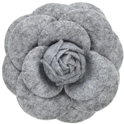 PATIKIL Broche en forme de fleur de camélia, broche vintage en tissu fait à la main pour femme, chapeau, robe, chemise, cravate, corsage