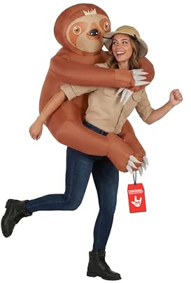 Morph Uppblåsbar sengångare, sammanflätade vuxna, uppblåsbar sengångare kostym, vuxen, djurkostym, vuxen, djurkostym, vuxen, karneval, utklädnad för vuxna