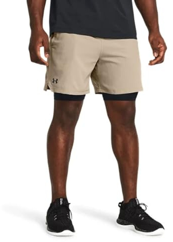 Under Armour Vanish Timberwolf Men's Functional Shorts, Taupe-Black-Black, XXL, Timberwolf Taupe Black Black