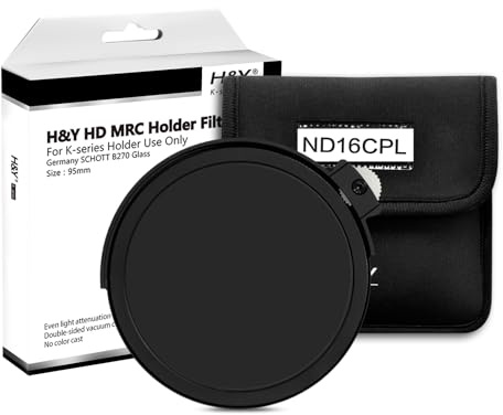 H&Y RevoSwift 95mm Drop-in ND16 & CPL 2-in-1 Filter, 4-Stop Neutral Density & Polarizer with Magnetic Frame for RevoSwift System, HD MRC Glass for Exposure & Reflection Control