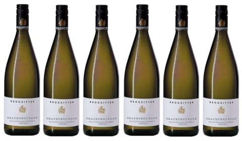 6x 1,0l - 2024er - Brogsitter - Grauburgunder - LITER - Qualitätswein Rheinhessen - Deutschland - Weißwein trocken