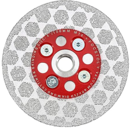 FOCSTOL Diamond Cutting Grinding Disc - 100mm Tile Cutting Blade for Porcelain Ceramic Tile Marble Quartz for Angle Grinder