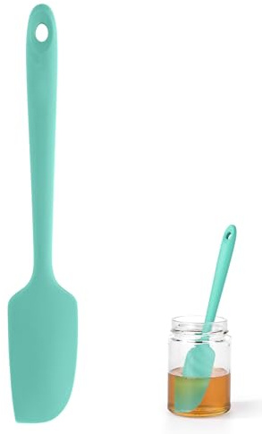 U-Taste kleiner Silikon Spatel, 315℃ hitzebeständiger, Aqua Sky | 22,7 cm, lexibler nahtloser Mini-Spatel, Backen Kochen Küchenutensil zum Mischen Rühren Schaben, passt in kleine Behälter