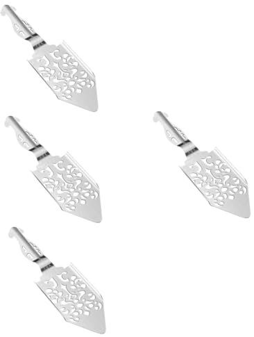 Parliky 4pcs Long Handle Absinthe Spoon Strong Absinthe Dripper Stainless Wormwood Filter Multi-Function Bar Supply