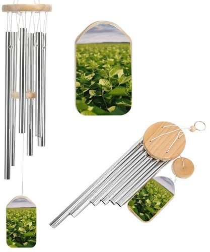 Sojabohnenfeld-Windspiel für draußen, einzigartige Aluminiumröhren, Gedenk-Windglocke, groß, tiefer Ton, Windspiel für Terrasse, Garten, Dekoration, Geschenk für Mutter, Frauen, Nachbarn
