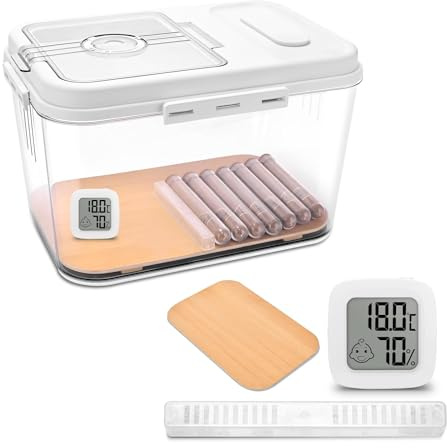 CIGARLOONG Humidor Humidor aus Zedernholz, einfach und transparent, mit Hygrometer und Luftbefeuchter, große Aufbewahrungsbox für 120 Stück, Zigarren nicht im Lieferumfang enthalten