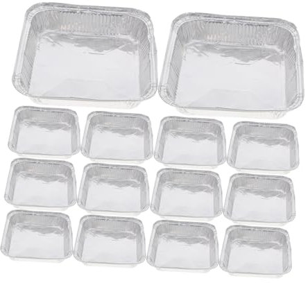 Parliky 30piezas Bandejas Desechables De Para Hornear Bandejas Cuadradas Para Pasteles y Panes Para Cocinar y Hornear Casa