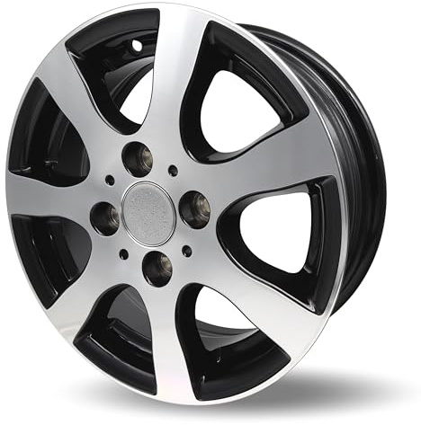 Tomason Germany TR3 5013/4 5Jx13 100x4 ET30 600kg silber/schwarz/black polished z.B. passend für Hobby, Caravan, Trailer, Anhänger, Erstausrüsterqualität (4x100)