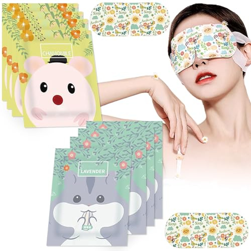 Leogony 20 Packs Heated Eye Mask for Dry Eyes, Self Heating Steam Eye Mask for Dark Circles and Puffiness, Relief Stress Eye Fatigue (Chamomile + Lavender)