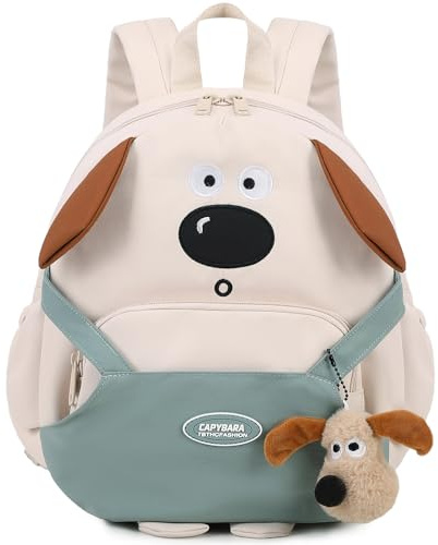 Makukke Ryggsäck för barn från 3 år 8 l, barnryggsäck flickor och förskola ryggsäck pojkar barnkammarväska för förskola (Beige Hund)