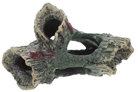 BELLIFFY Aquarium Felsenhöhle aus Resin Großes Versteck für Fische und Garnelen Langlebige Abriebfeste Dekoration für Fischbecken Realistische Natürliche Gestaltung für Betta Cichliden und